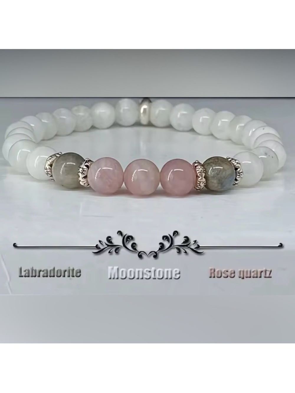 $3 Moonstone, Rose Quartz & Labradorite Beaded Stretch Bracelet $3 WHEN BUNDLED